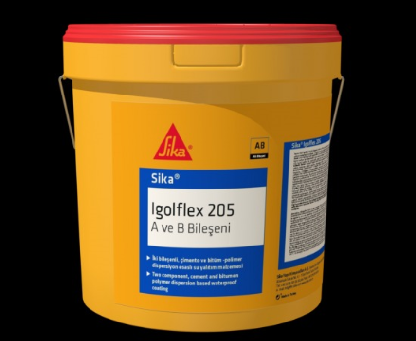 Sika Igolflex-205 İki Bileşenli, Çimento Ve Bitüm Kauçuk Esaslı Su Yalıtım Malzemesi