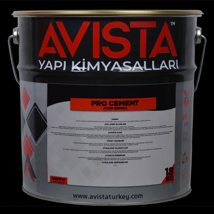 Polimer emülsiyon modifiyeli çimento Pro Cement Yarı Esnek(Güncel Fiyat İsteyiniz)